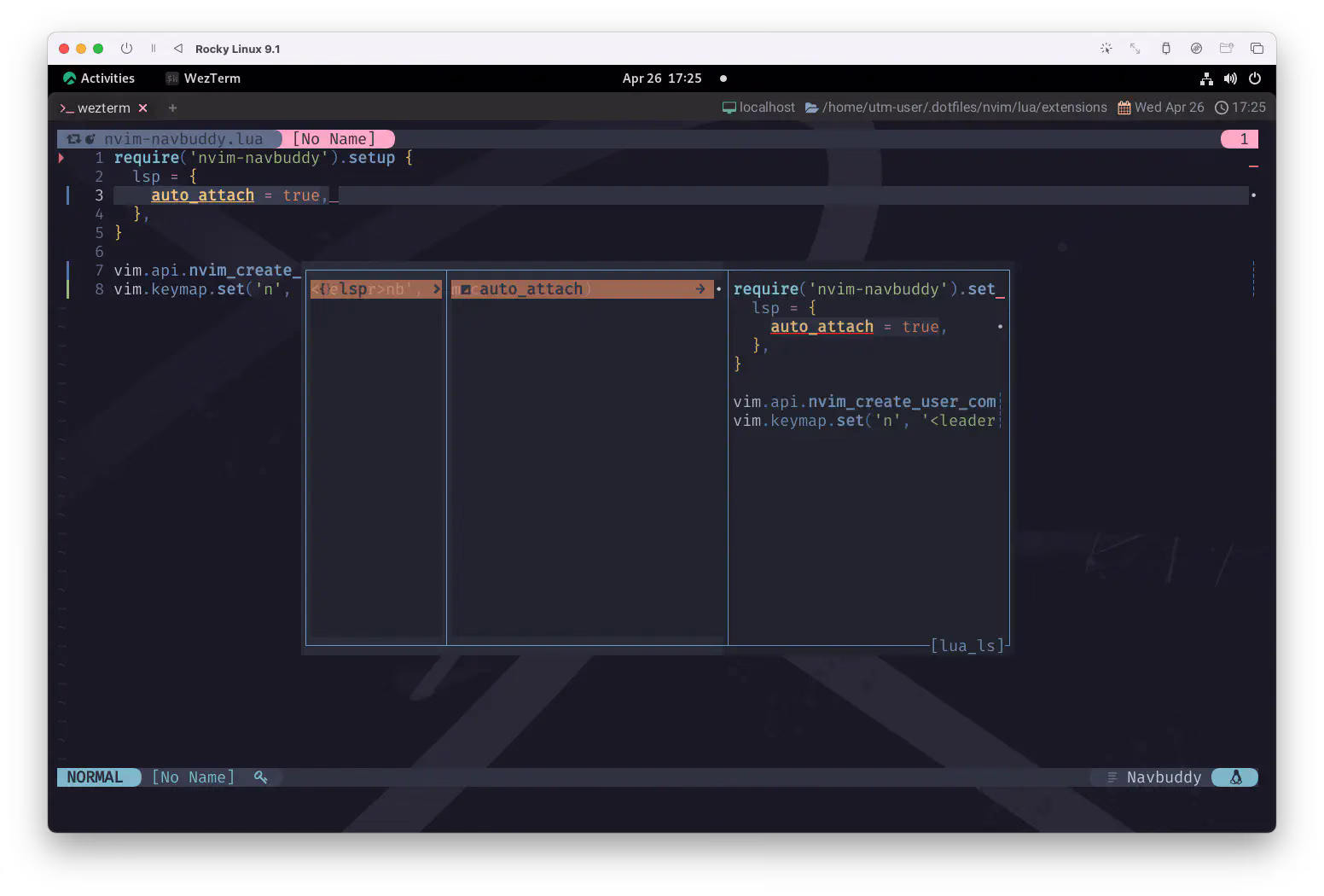 nvim-navbuddy 1
